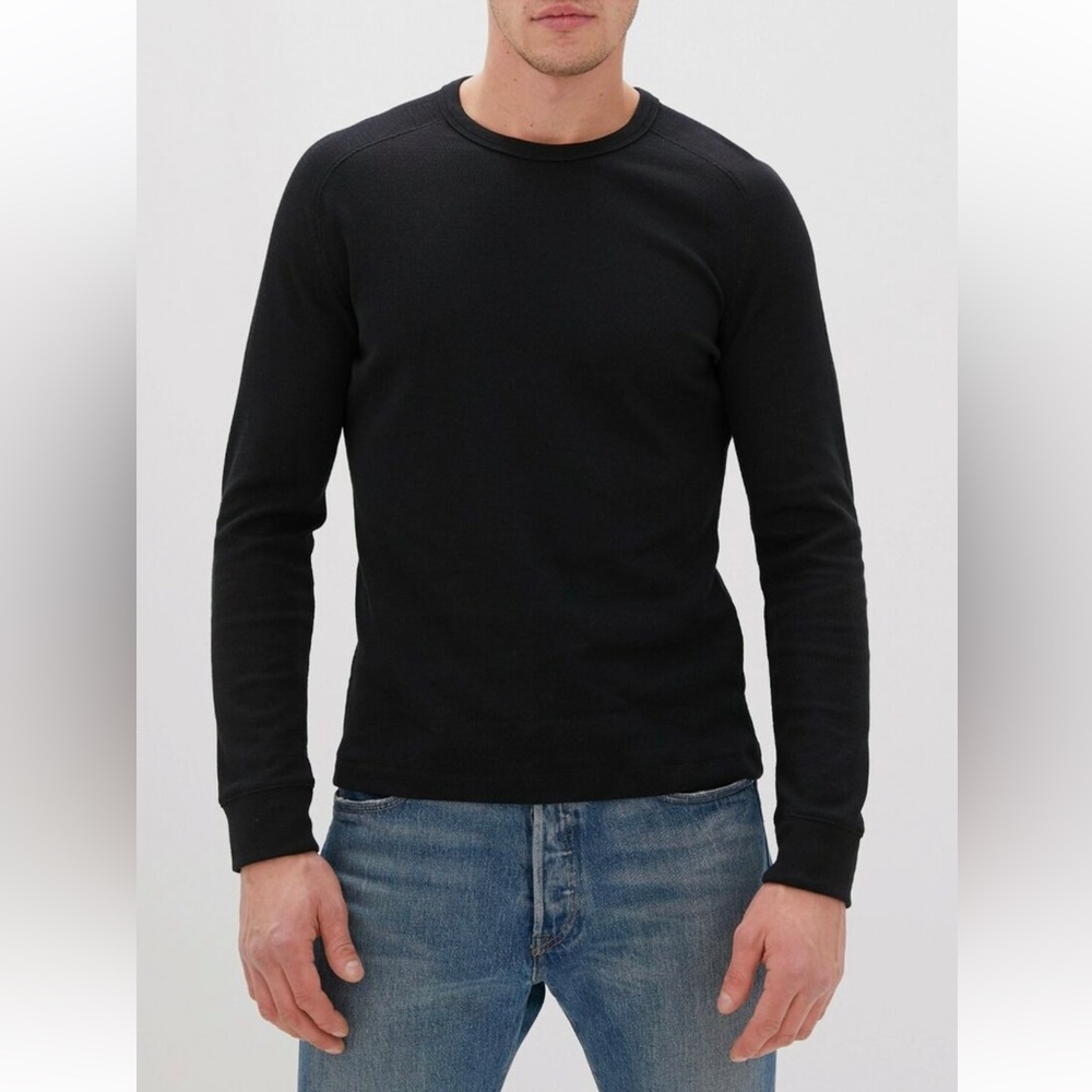 Men’s BANANA REPUBLIC Core Temp Waffle Knit Thermal long sleeve shirt - Navy - M